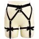 Black garter elastic waistband, black bows
